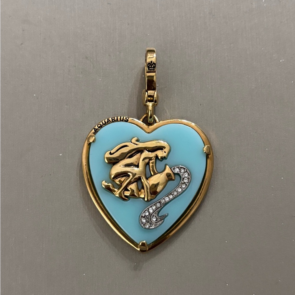 Juicy Couture Gold and Blue Heart Charm